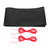 38cm 15in Car Steering Wheel Cover Non-Slip Perforated Leather Hand Stitching Wrap with Needle Thread(Black Red )
