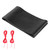 38cm 15in Car Steering Wheel Cover Non-Slip Perforated Leather Hand Stitching Wrap with Needle Thread(Black Red )