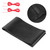 38cm 15in Car Steering Wheel Cover Non-Slip Perforated Leather Hand Stitching Wrap with Needle Thread(Black Red )