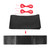 38cm 15in Car Steering Wheel Cover Non-Slip Perforated Leather Hand Stitching Wrap with Needle Thread(Black Red )