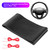 38cm 15in Car Steering Wheel Cover Non-Slip Perforated Leather Hand Stitching Wrap with Needle Thread(Black Red )