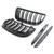 2Pcs Gloss Black Front Bumper Hood Kidney Grille Racing Grille Replacement for  E90 4 Door 2005-2008