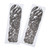 2Pcs Motorcycle Shock Sticker Paper Universal Modification Stickers Strong StickinessSkull Flower