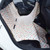 Car Pet Pad Oxford Cloth Anti Dirty Waterproof Car Dog Backseat Cover for Dog Travel Beige with Puppy Pattern
