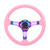 350mm/14in ABS Steering Wheel Pink 6 Hole Universal Racing Steering Wheel Car Modification