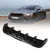 Black Universal Car Rear Bumper Shark Fin Spoiler Diffuser(Black)