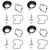 44pcs Plunger Diaphragm Carburetor Repair Kit Metal Rubber Replacement for CBR600F4
