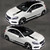 5Pcs Car Side Door Body Hood Rearview Mirror Decal Stripes Sticker Racing Decals for All Cars Vinyl Bumper Decal