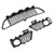 Front Bumper Center Lower Mesh Grille Set 51118068124 Side Fog Light Grilles for 3 Series F30 2015 to 2019