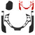 3pcs Steering Wheel Trim Carbon Fiber Interior Button Cover Fit for Nissan GTR R35 08‑16