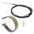 4in Rear Brake Band Pins Kit with 1.55m Throttle Pull Cable for Go Kart Yard Cart Mini Bike ATV