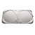 Car Windshield Sun Shade Silver Cloth Complete Coverage Sun Visor Block for Universal Car 74.8x35.4in