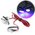 Pair of Car LED Light Wiper Hood Windshield Water Spray Nozzle Washer Lamp 12V