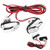 Pair of Car LED Light Wiper Hood Windshield Water Spray Nozzle Washer Lamp 12V