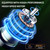 Car Vacuum Cleaner 50W High Power Handheld Vacuum with LED Lights Different Nozzles 180° Foldable Portable Rechargeable Cordless Vacuum Cleaner for Travel Home
