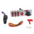 5in1 12V LED Toggle Ignition Switch Panel with Engine Start Push Button for Racing Car RV Truck Red