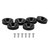 6pcs Car Motorcycle License Plate Frame Fender Bumper Engine Cover Washer/Bolt Kit (Black)