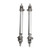 2 Pcs Splitter Strut Rods 7.5cm Adjustable Bumper Protector Lip Rod Splitter Silver Universal For Car