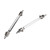 2 Pcs Splitter Strut Rods 7.5cm Adjustable Bumper Protector Lip Rod Splitter Silver Universal For Car