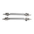 2 Pcs Splitter Strut Rods 7.5cm Adjustable Bumper Protector Lip Rod Splitter Silver Universal For Car