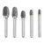 Single Cut Carbide Rotary Burr File Set 6mm Shank Diameter for Surface Grinding Deburring Grinding Sculpting