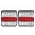 2pcs 12V 15 LED Rear Lights 5 Function for Trailer Trucks Boat Caravan Square Type