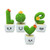Cactus Ornament Exquisite Fine Workmanship Mini LOVE Potted Cactus Resin Car Ornament Set for Decoration Love