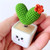 Cactus Ornament Exquisite Fine Workmanship Mini LOVE Potted Cactus Resin Car Ornament Set for Decoration Love