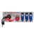 5in1 12V LED Toggle Ignition Switch Panel with Engine Start Push Button for Racing Car RV Truck Blue