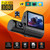 3 Cameras Dash Cam 2in Clear Car Rearview Mirror Car Video Recording Camcorder Multi-Language Car Camera Recorder Auto Safety Driving Recorder