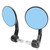Pair of Handlebar Rear View Mirror Round Anti Glare Aluminum Alloy Universal for Motorcycle