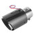 Exhaust Pipe Tail Throat Muffler LED Tip Trim Car Replacement Inlet 63mm Outlet 90mmBlue Light