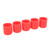 5 Pcs Intake Vacuum Hose Silicone Tube End Plug Cover Lanking Cap 25mm Inner Diameter Universal Fit for Car Red