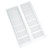 Air Vent Grille Heat Dissipation Aluminum Alloy Silver Rectangular Ventilation Grille Cover for Cabinet Closet RV Camper 80x250mm/3.14x9.84in