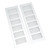 Air Vent Grille Heat Dissipation Aluminum Alloy Silver Rectangular Ventilation Grille Cover for Cabinet Closet RV Camper 80x250mm/3.14x9.84in