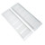 Air Vent Grille Heat Dissipation Aluminum Alloy Silver Rectangular Ventilation Grille Cover for Cabinet Closet RV Camper 80x250mm/3.14x9.84in