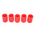 10Pcs Automotive Intake Vacuum Hose Cover Kit 16mm Inner Diameter Car Vacuum Hose Caps Red