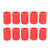 10Pcs Automotive Intake Vacuum Hose Cover Kit 16mm Inner Diameter Car Vacuum Hose Caps Red