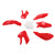7pcs Dirt Bike Plastic Fairing Kit Body Work Fairing Set Motorcycle Accessories Replacement for KLX110 KX65Red