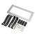 Aluminium Alloy License Plate Mount Bracket Kit Replacement for Tesla Model 3 2017‑2022 Silver