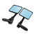 2pcs Universal Handlebar Rear View Mirrors Aluminium Alloy Waterproof for MotorcycleBlack