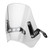 Short Motorcycle Windshield Wind Deflector Protective Fairing Fit for Benelli Leoncino 250Gray