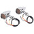 2pcs Motorcycle LED Turn Signal Lamp 12V 10mm Amber Light Chrome Plated Shell Universal