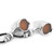 2pcs Motorcycle LED Turn Signal Lamp 12V 10mm Amber Light Chrome Plated Shell Universal