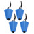 4pcs Scupper Plug Kit with Lanyard Flexible Silicone Drain Holes Stopper Bung Universal for Kayaks CanoesBlue