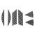 6Pcs/Set Carbon Fiber Rear Sign Sticker Trim Decoration Fits for VW Touareg 2011-2018