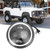 7inch Round LED Headlight Halo Angle Eyes Daytime Running Light Turn Signal Lamp