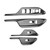 4Pcs Carbon Fiber Style Door Handle Armrest Trim Fit for Honda Civic 2016-2017