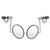 1 Pair Motorcycle Rearview Side Mirrors Adjustable Round Handlebar Clip On Mirror Mirror Replacement for Suzuki