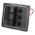 3 Gang Rocker Switch Panel 12‑24V On Off Aluminum Red LED Indicator for Car Truck RV Yacht UTV